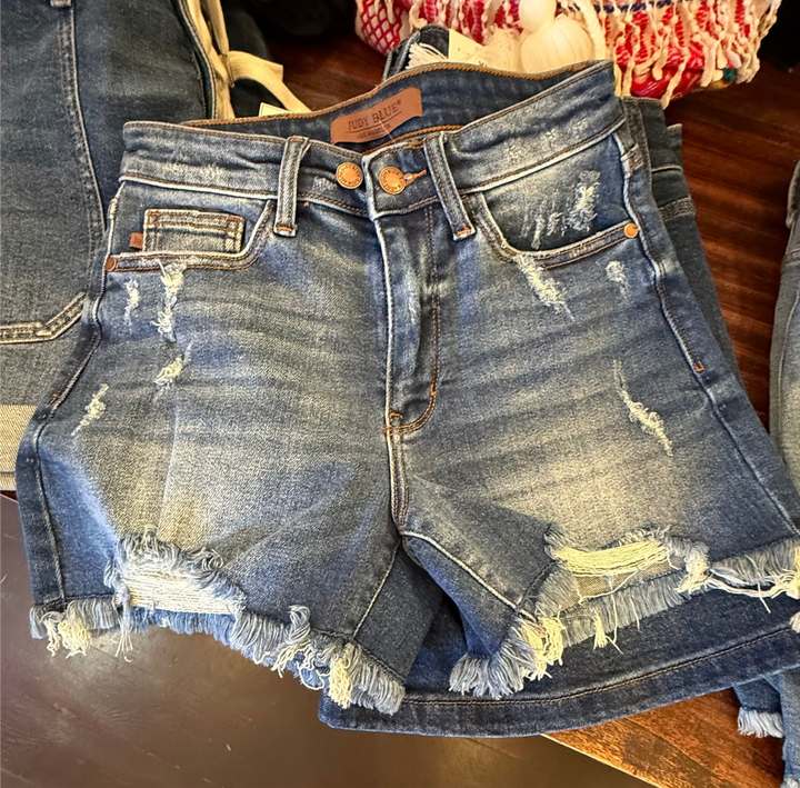 Judy Blue Distressed Shorts
