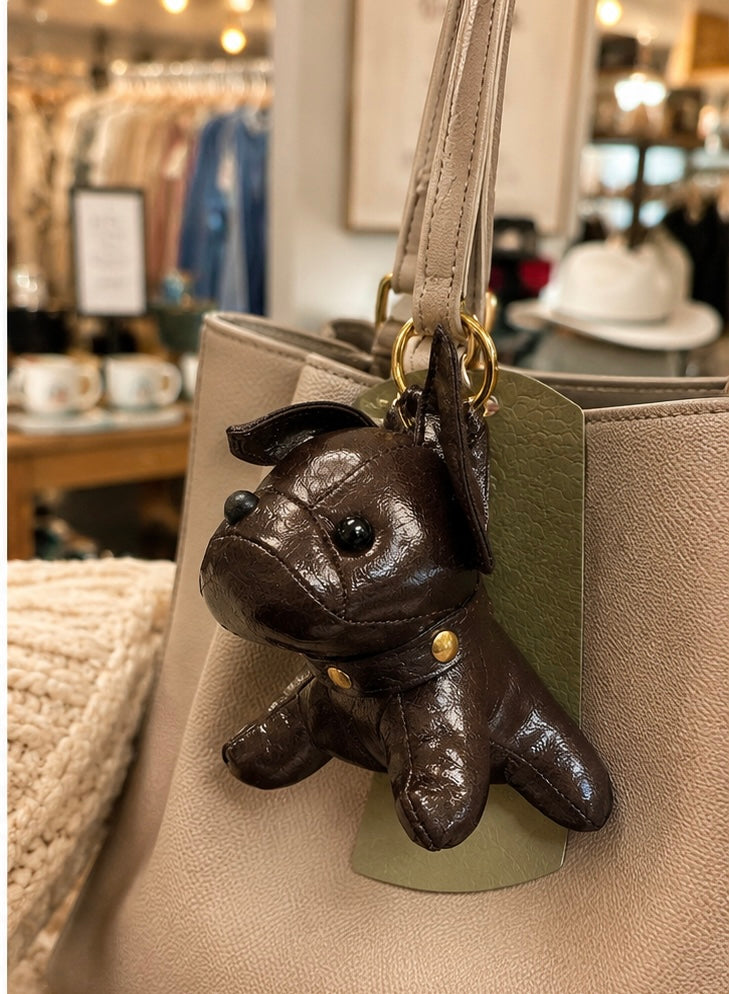 Leather Frenchie Tote Chain