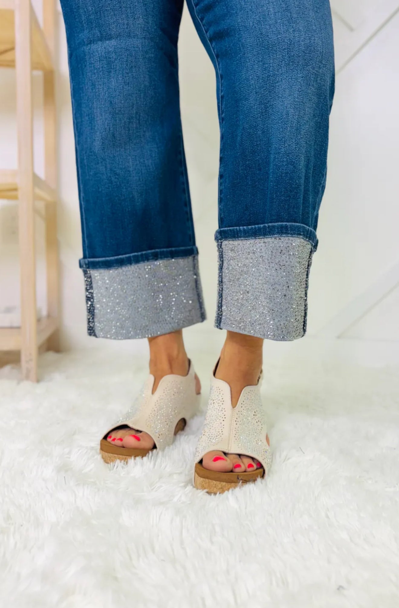 Dazzle Me Cuffed Jeans