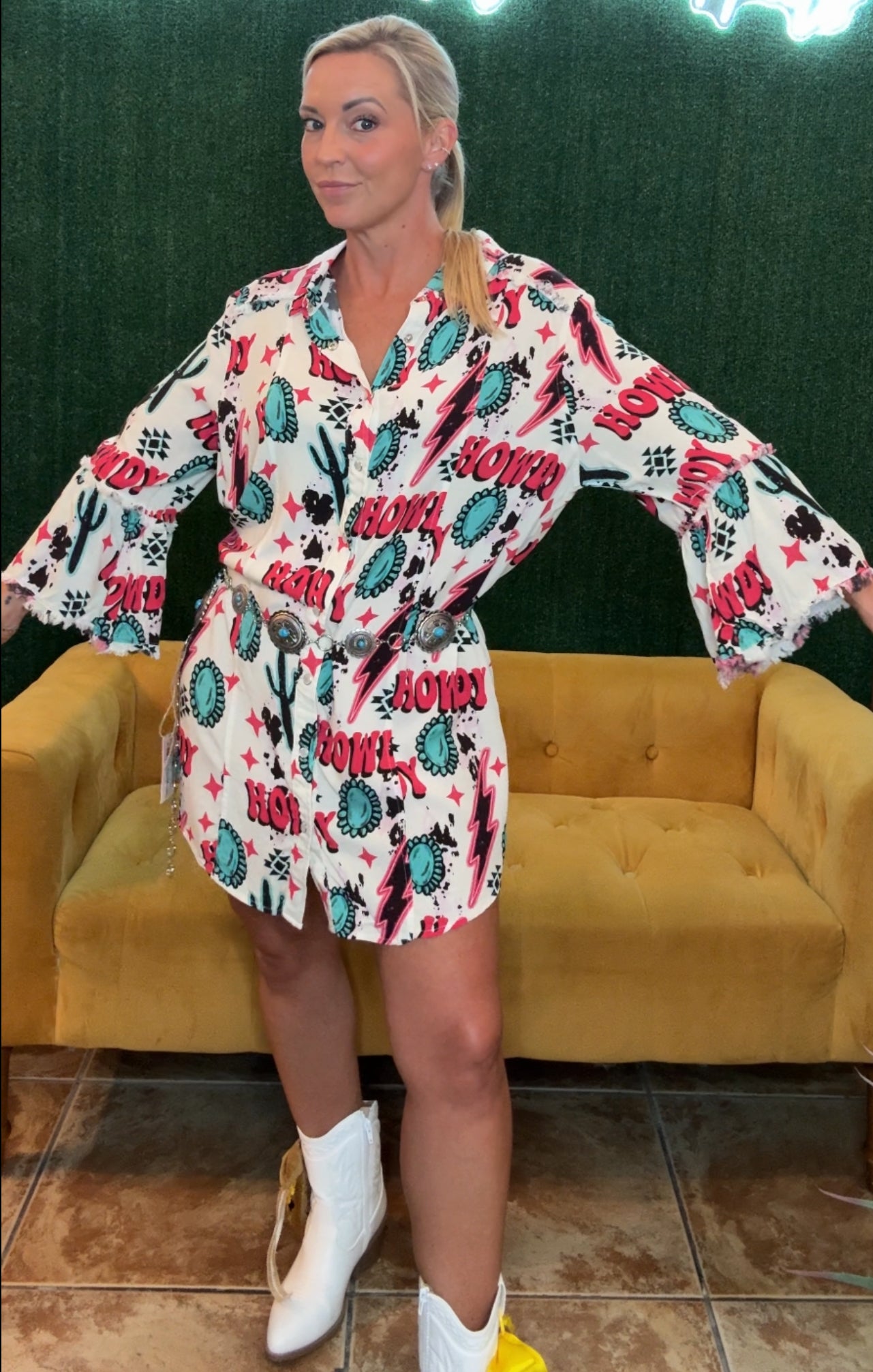 Howdy Button Down Tunic