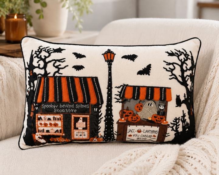 Book Halloween Pillow