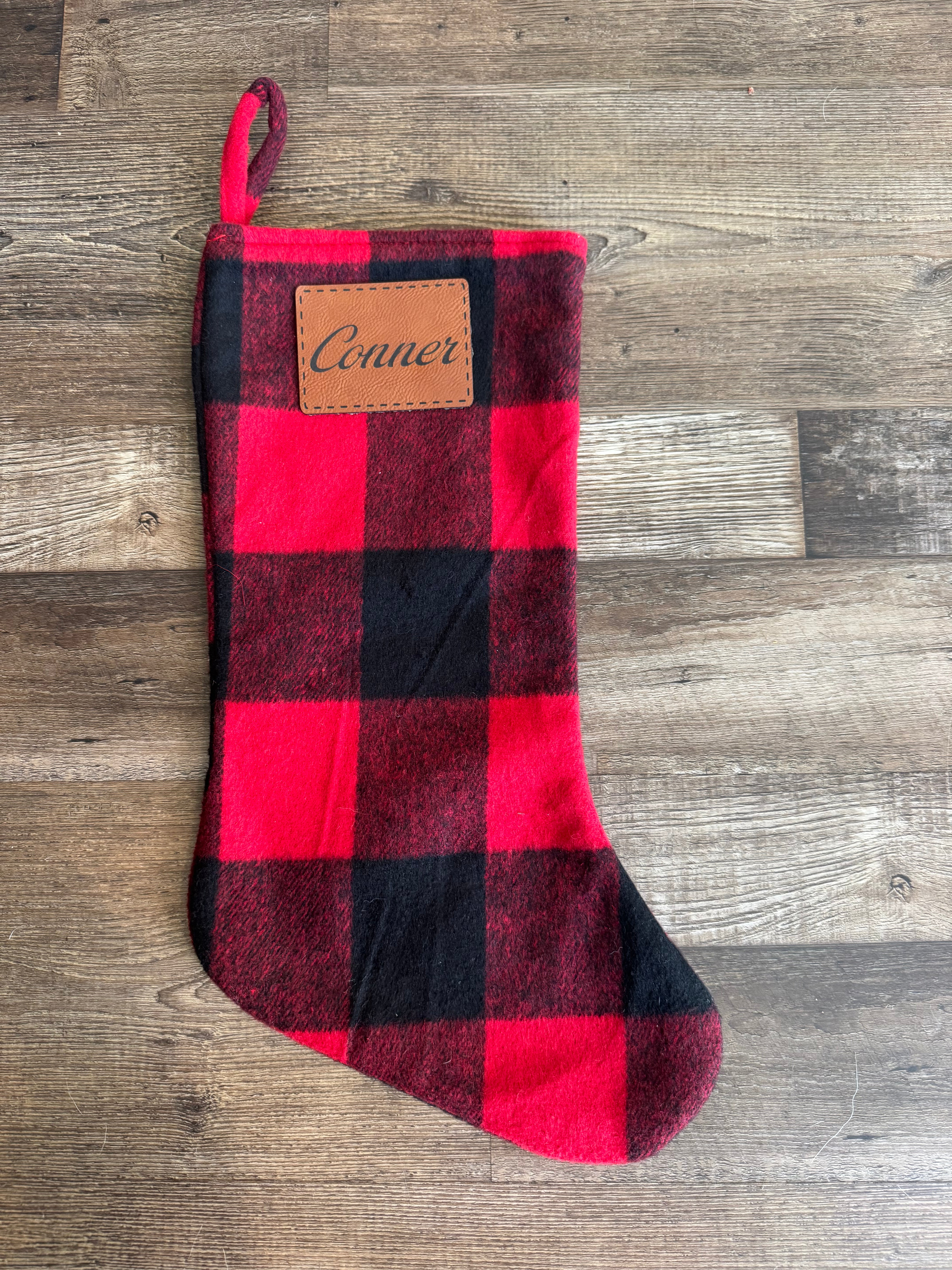 Santa’s Workshop: Leather Patch Stockings