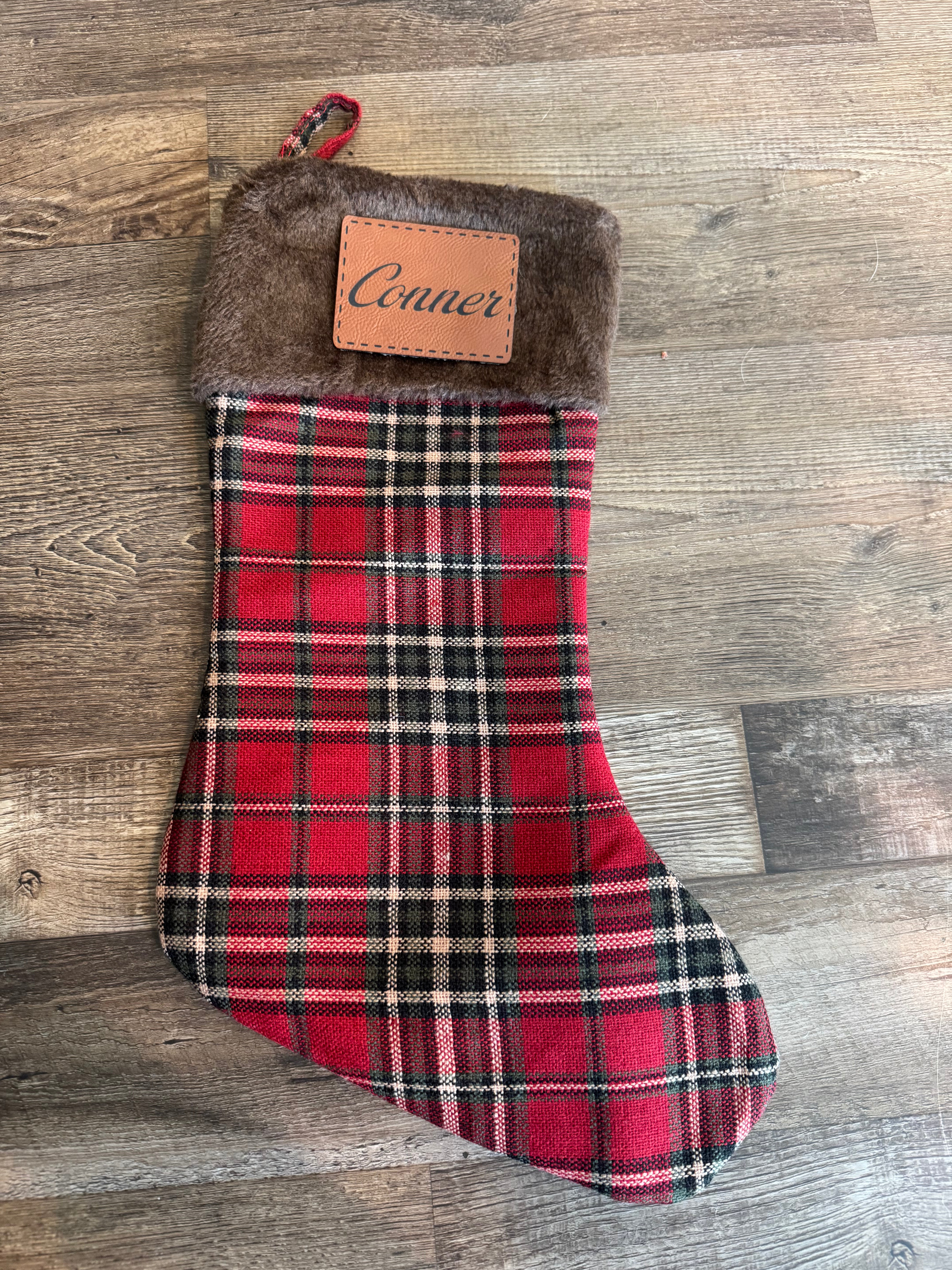 Santa’s Workshop: Leather Patch Stockings