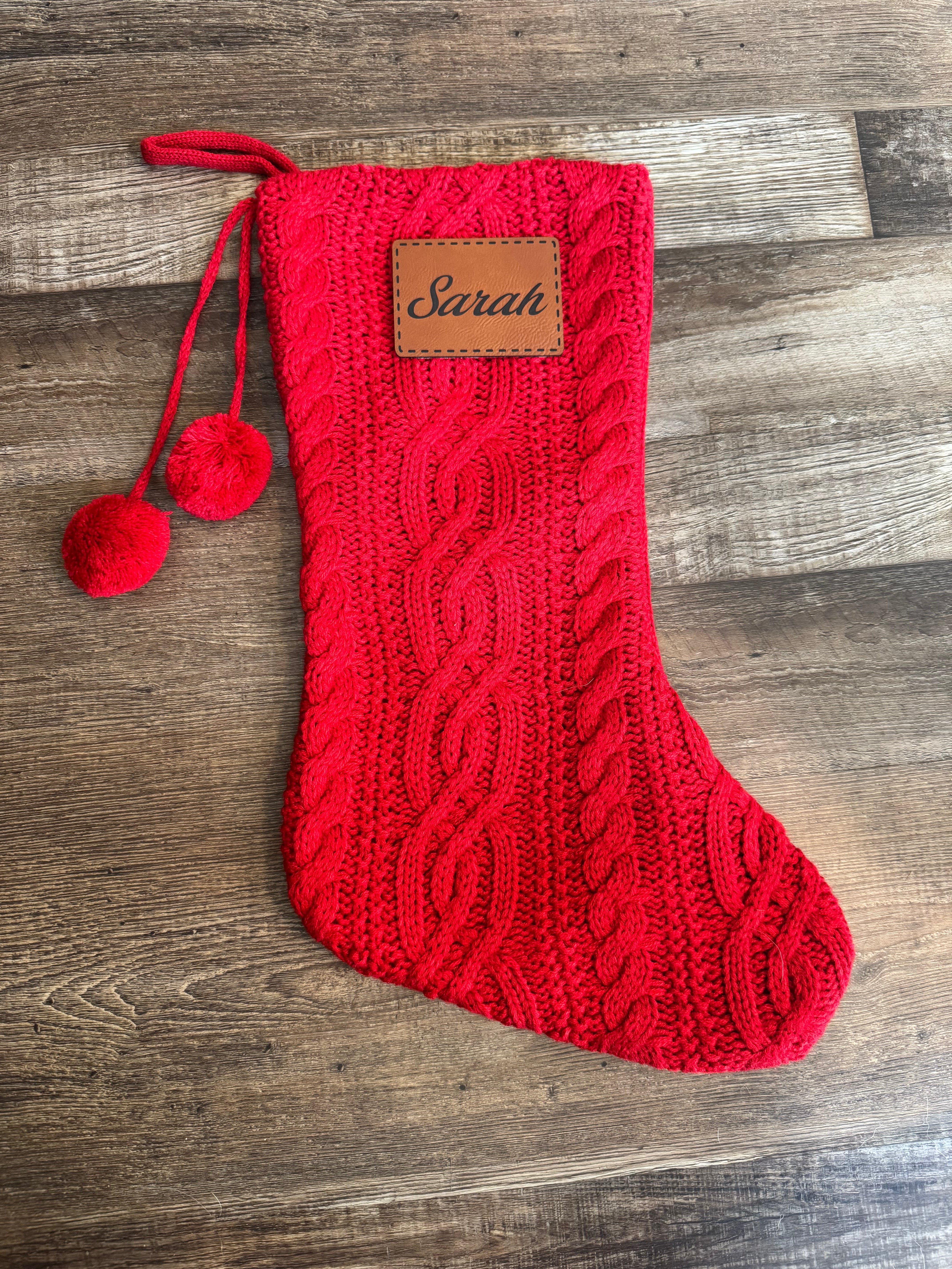Santa’s Workshop: Leather Patch Stockings