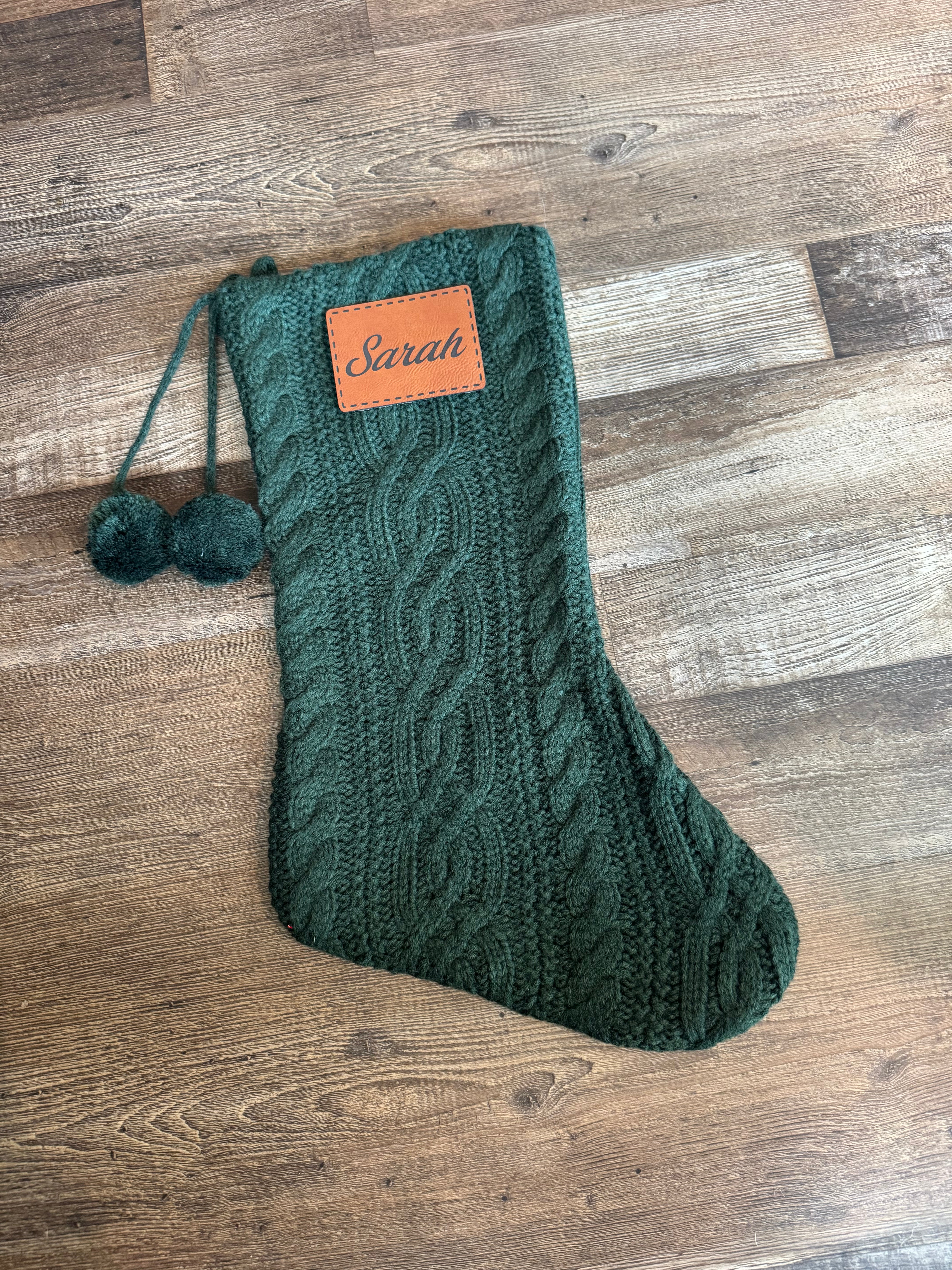 Santa’s Workshop: Leather Patch Stockings