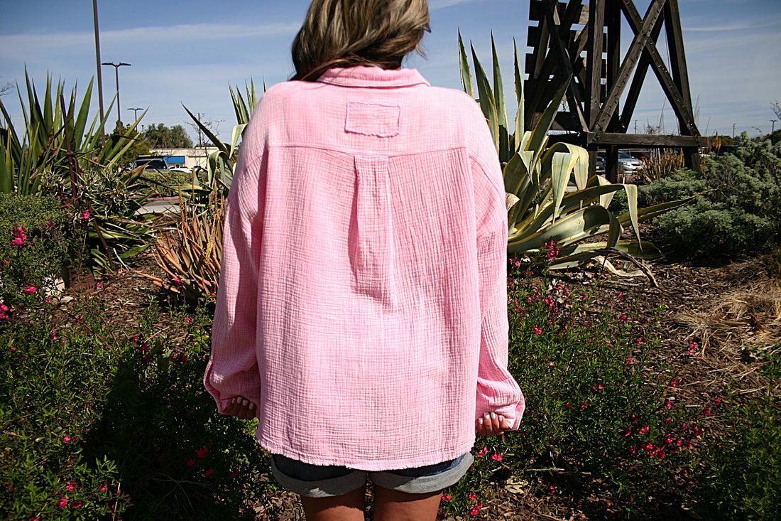 Pink Button Up