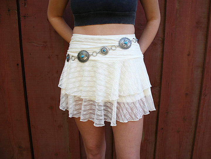 Cream Lace Skirt