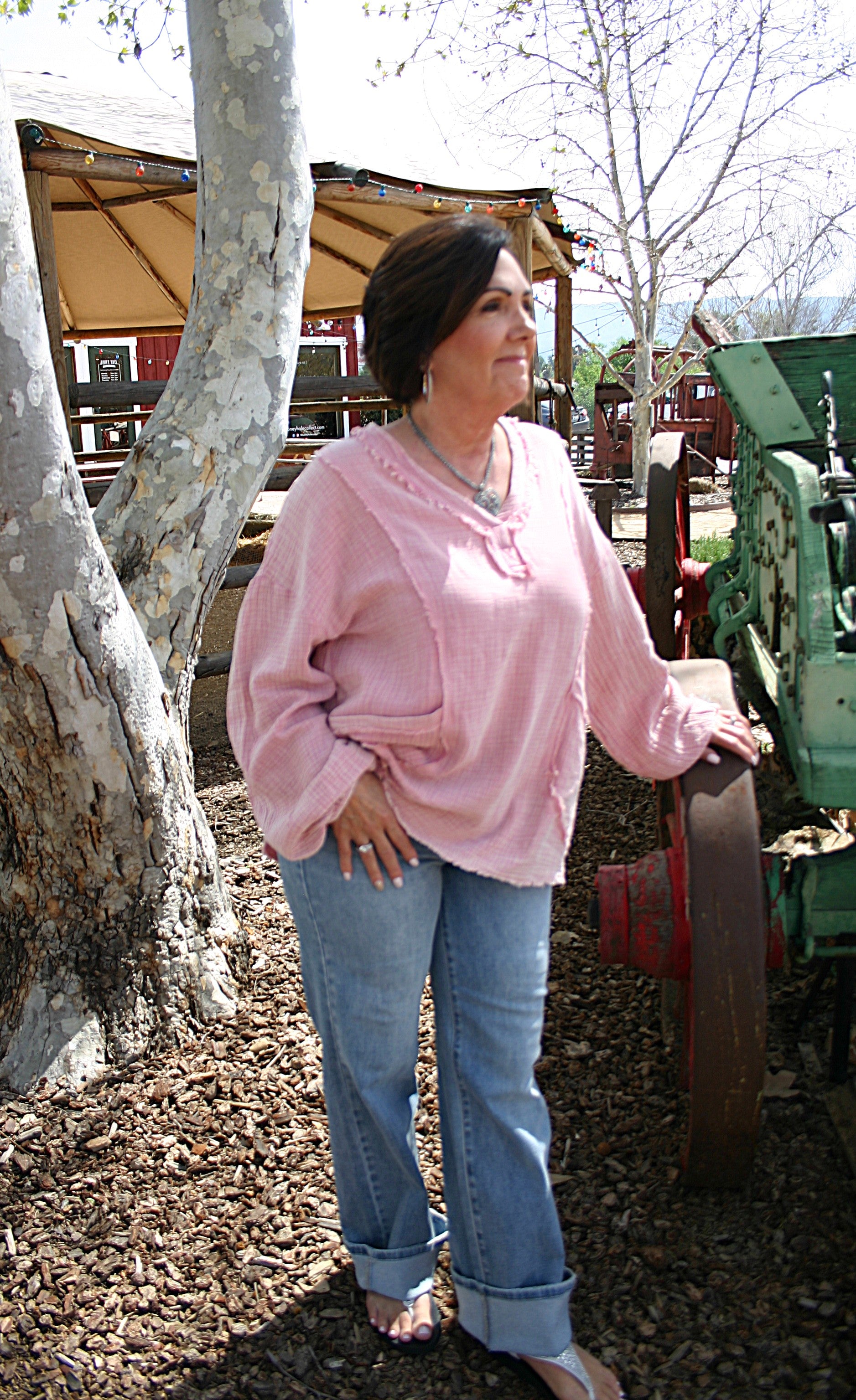 Dusty Rose Woven Shirt