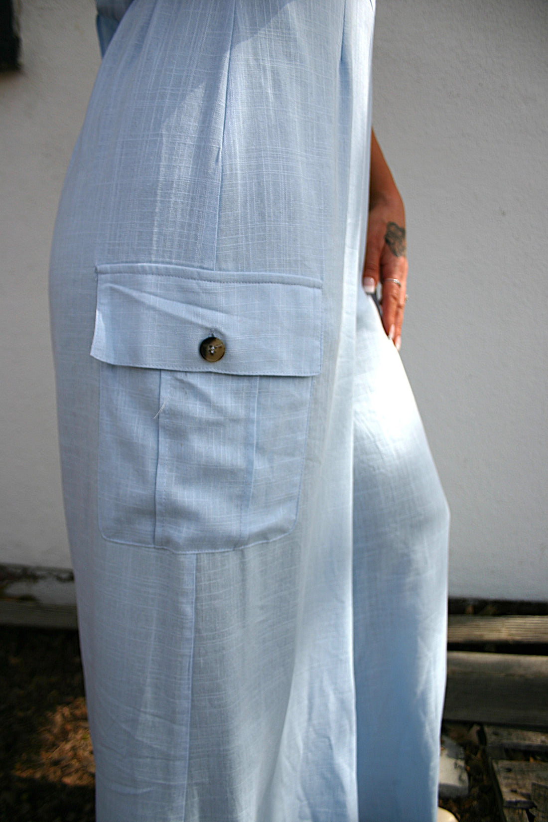 Strapless Tie Jumpsuit