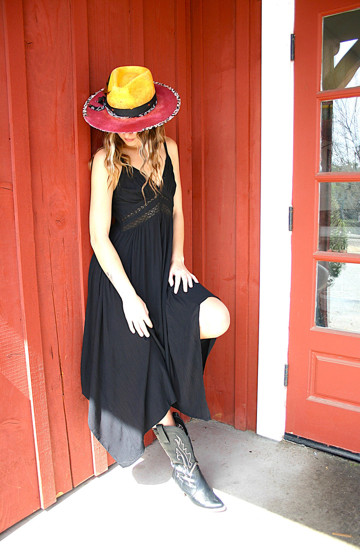 Tiered Black Dress