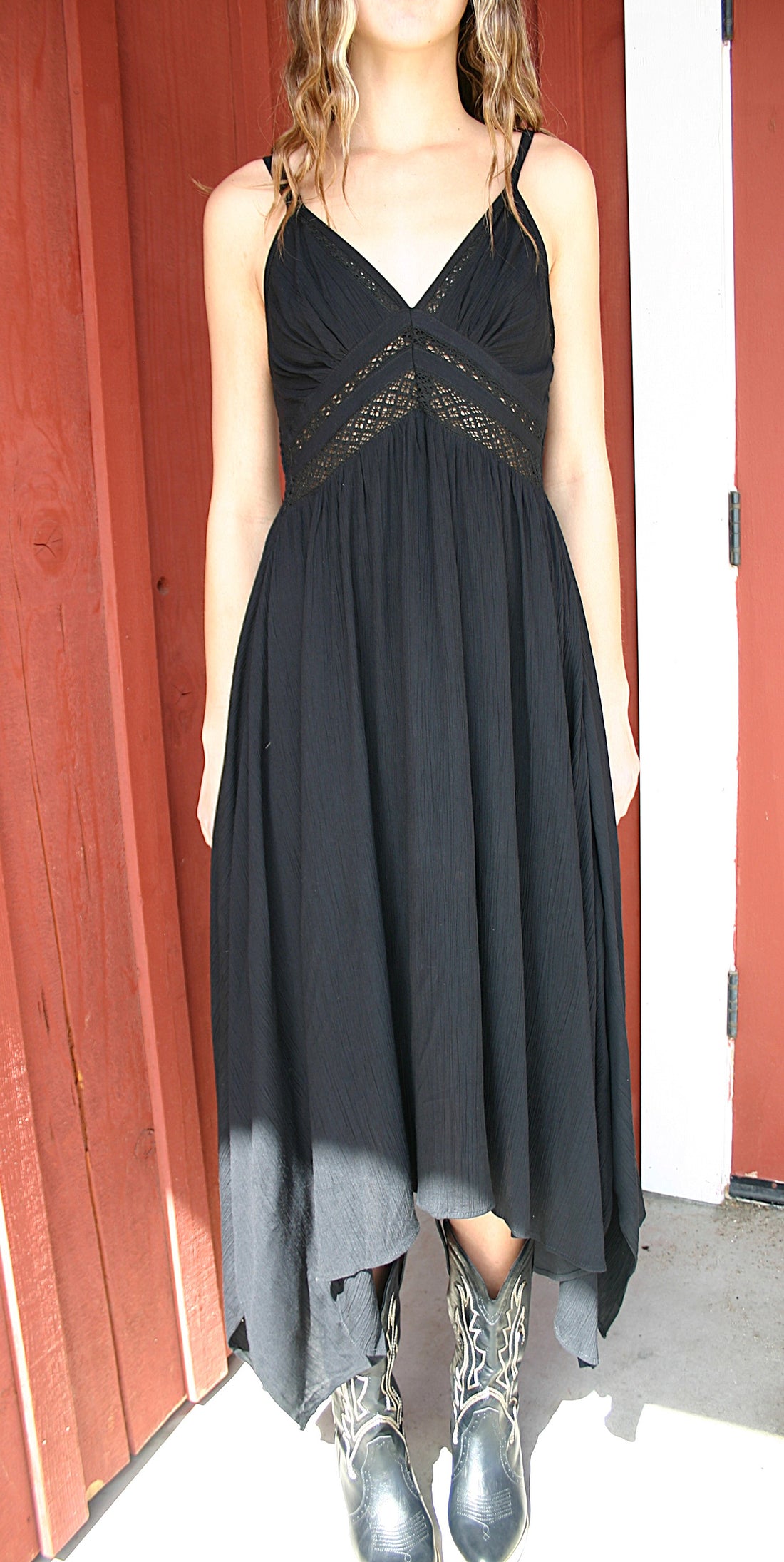 Tiered Black Dress
