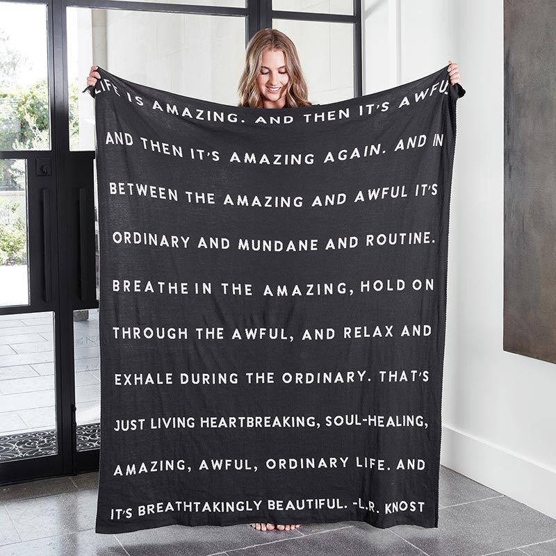 Life is Amazing Throw Blanket