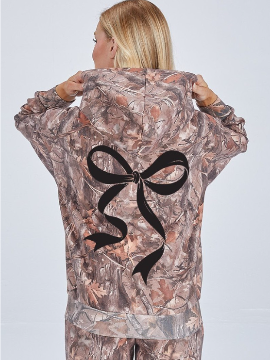 Camo Bow Hoodie