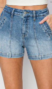 Saddle Stitch High Rise Shorts