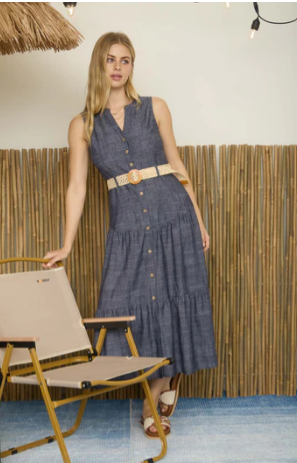 Country Girl Belted Dress