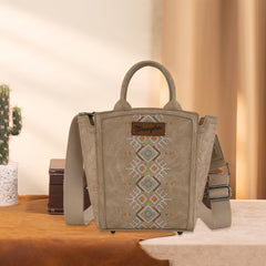 Wrangler Aztec Embroidered Floral Embossed Tote
