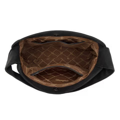 Wrangler Fringe Studded Hobo Bag- Black