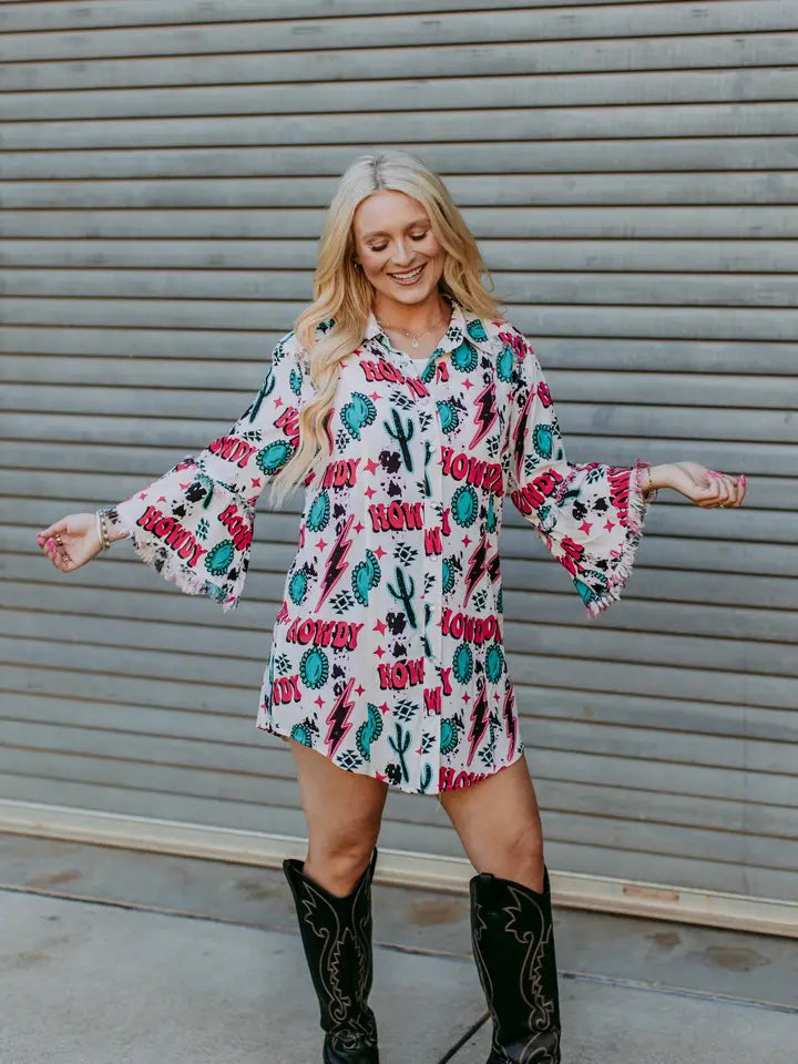 Howdy Button Down Tunic