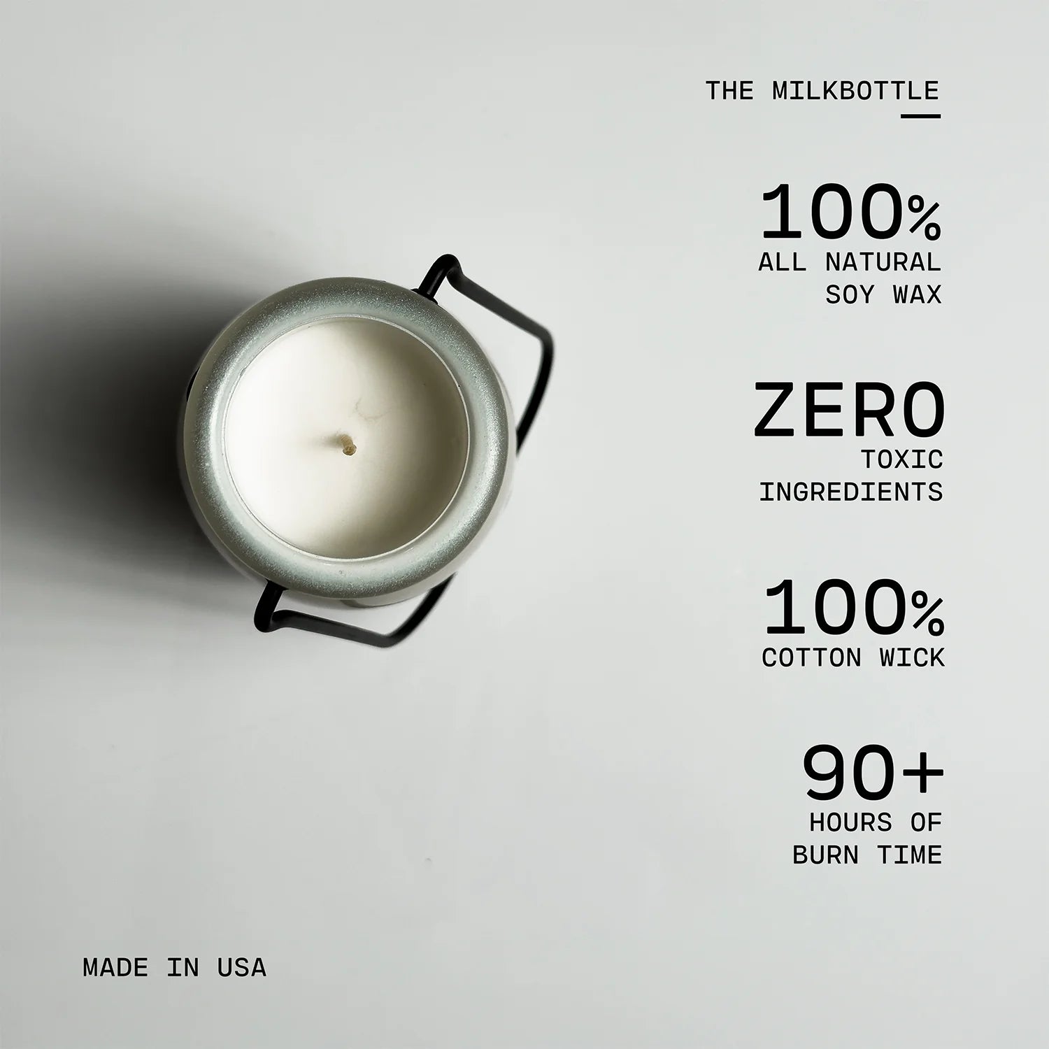 Milkhouse 14 oz Milk Bottle Candle | Scented Soy Wax Candle