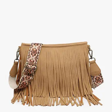 Sadie Suede Fringe Crossbody