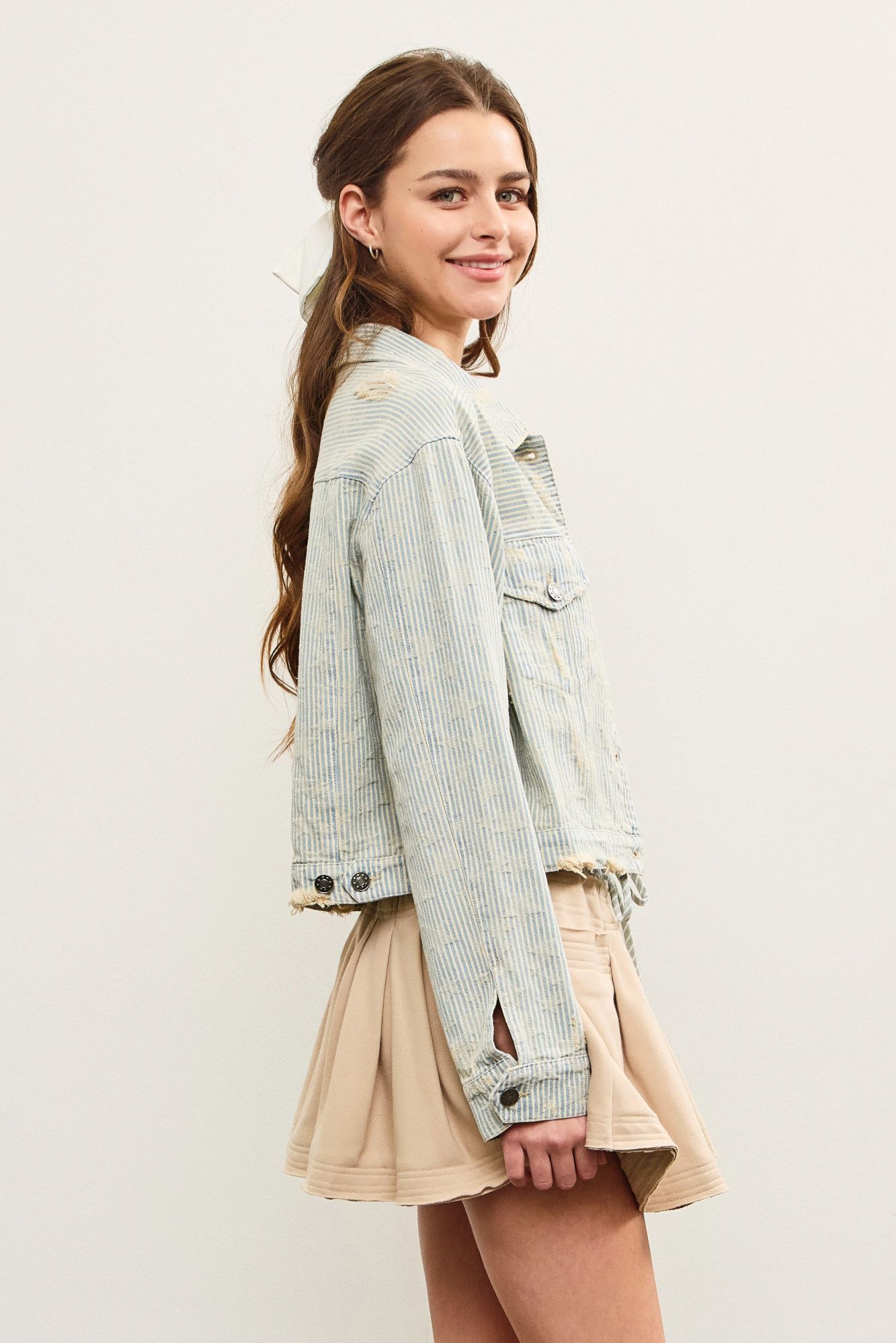 Striped Star Denim Jacket