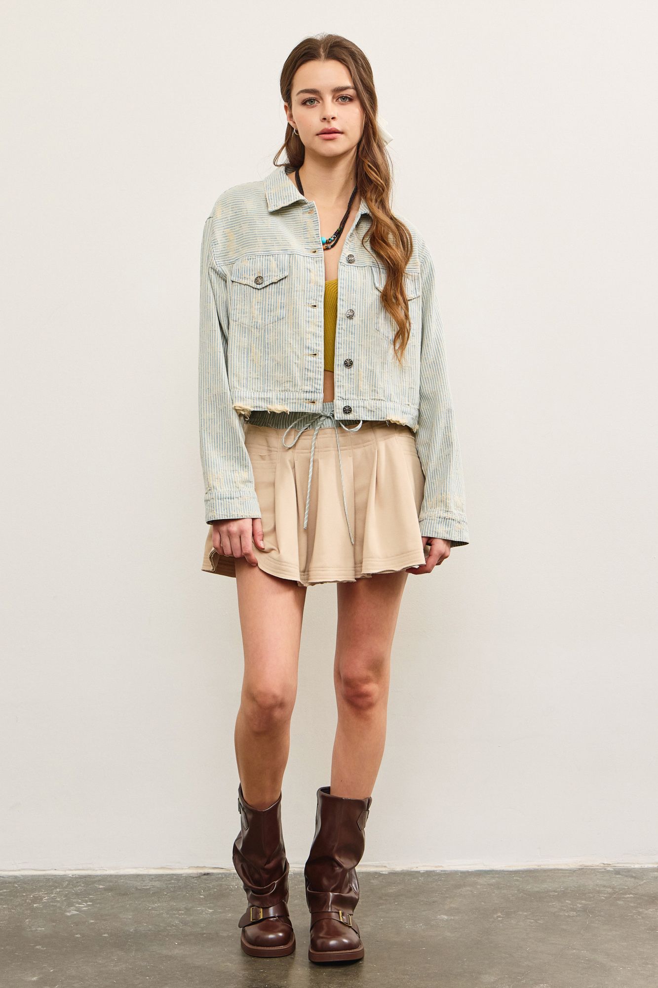 Striped Star Denim Jacket