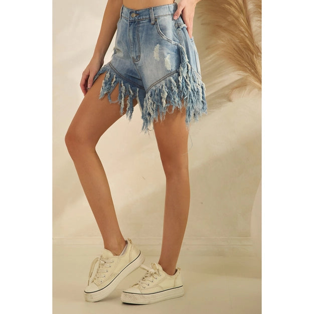 The Frayed Denim Shorts