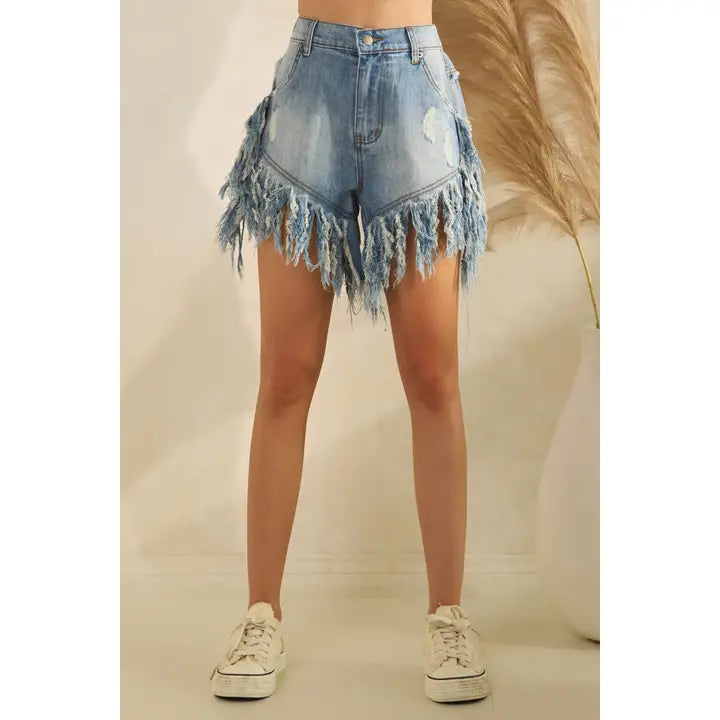 The Frayed Denim Shorts