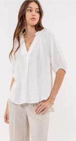 Scrunched Vneck Shirt