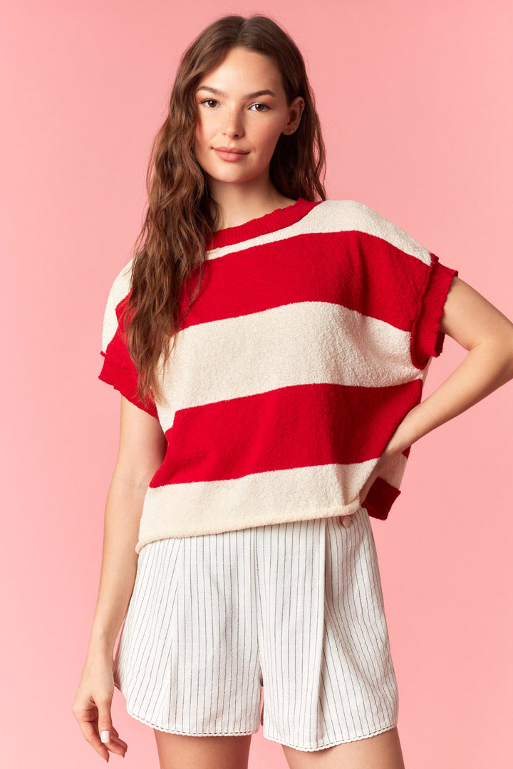 Red, White & Cropped Shirt