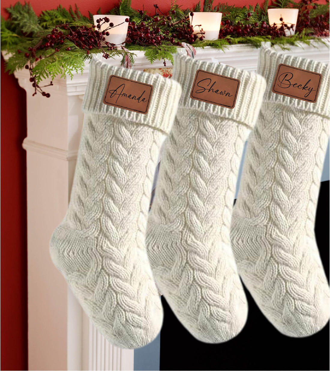 Santa’s Workshop: Leather Patch Stockings