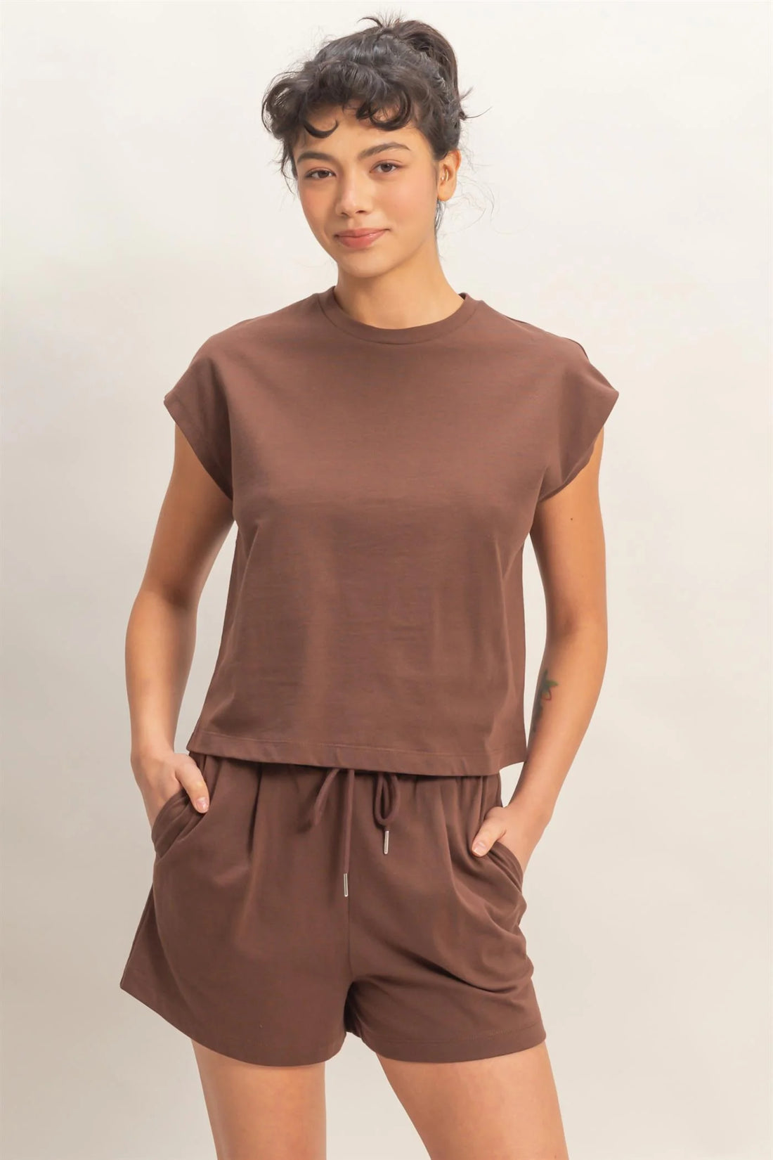 Chocolate Muscle Tee and Shorts Set