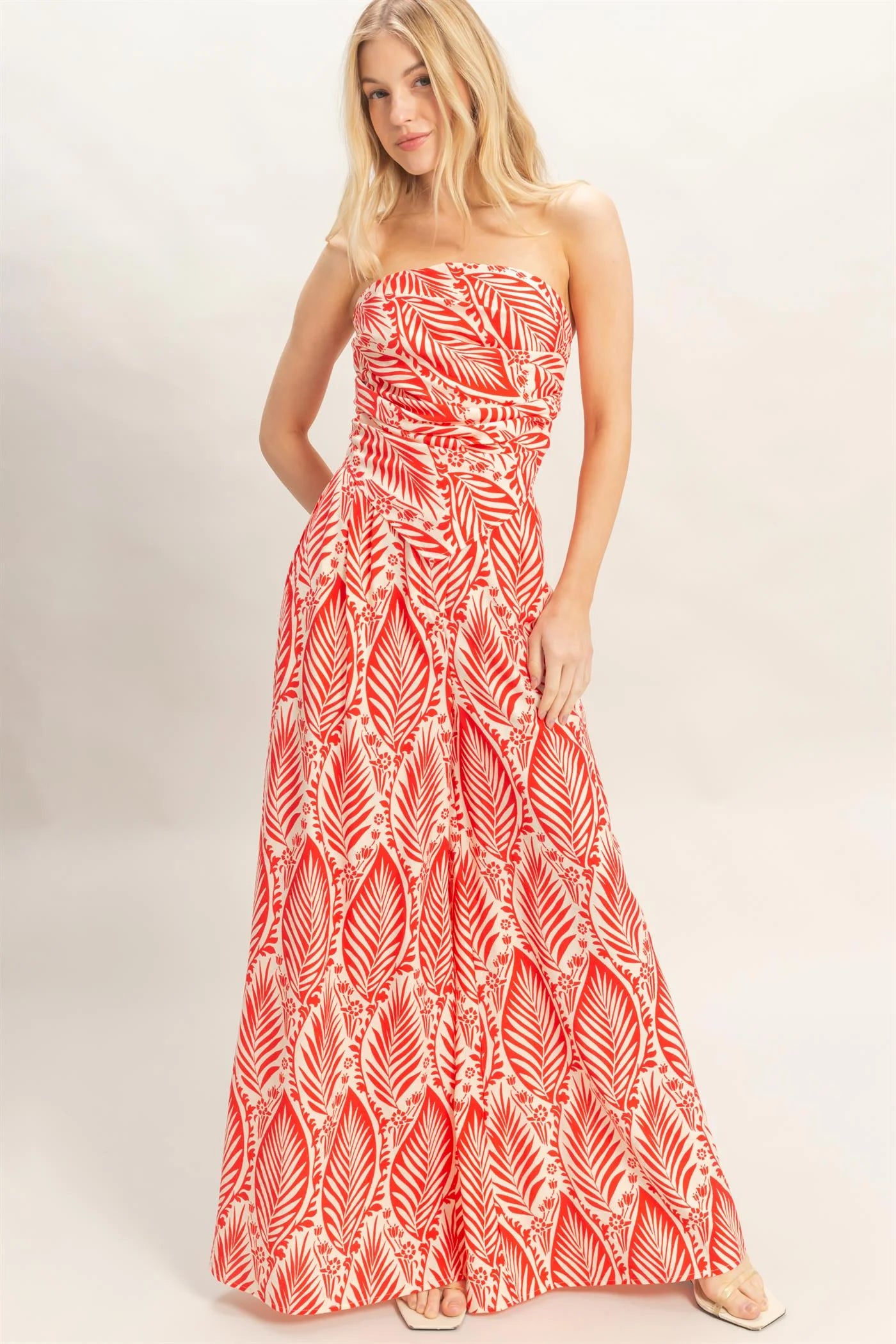 Red Hawaiian Tie Set