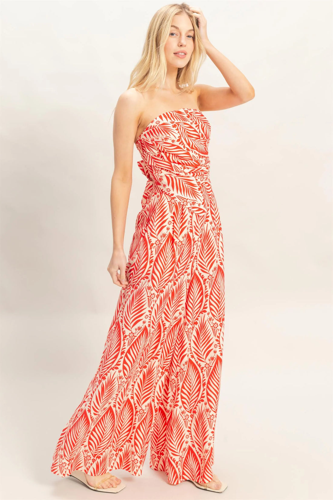 Red Hawaiian Tie Set
