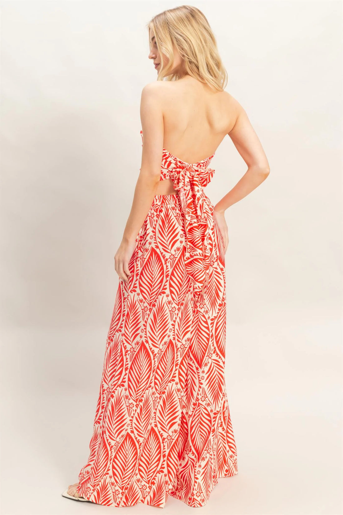 Red Hawaiian Tie Set