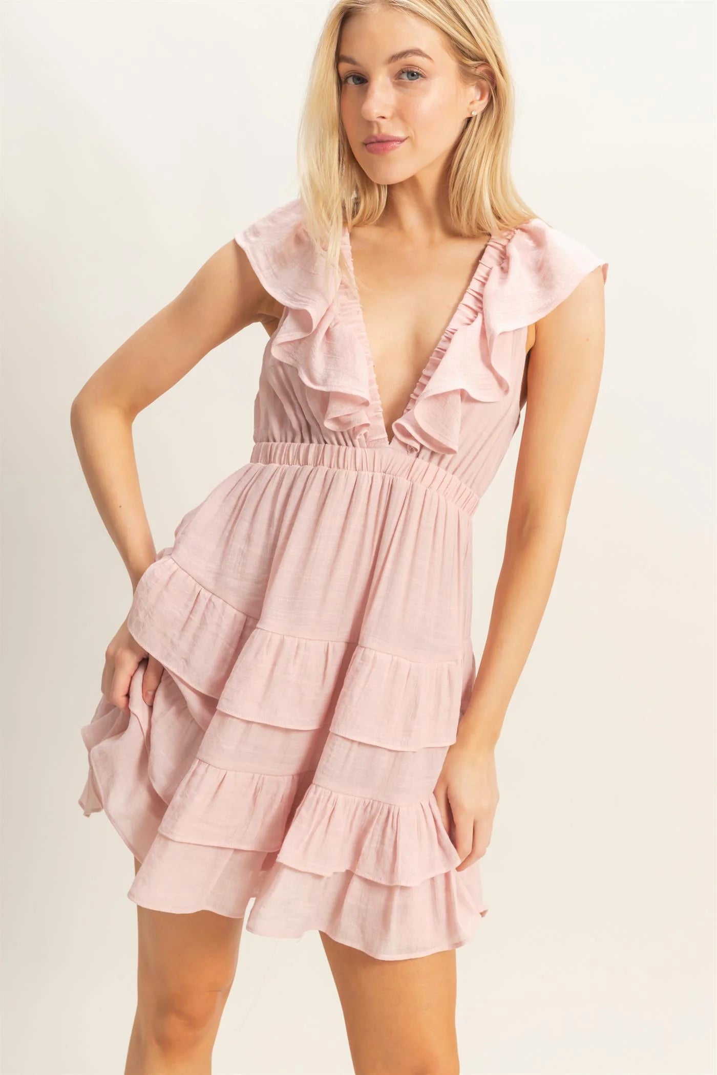 Blush Me Ruffled Dress