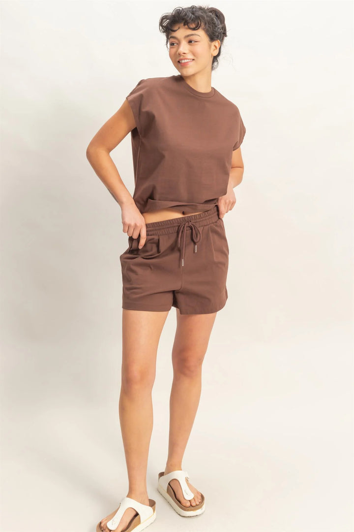 Chocolate Muscle Tee and Shorts Set