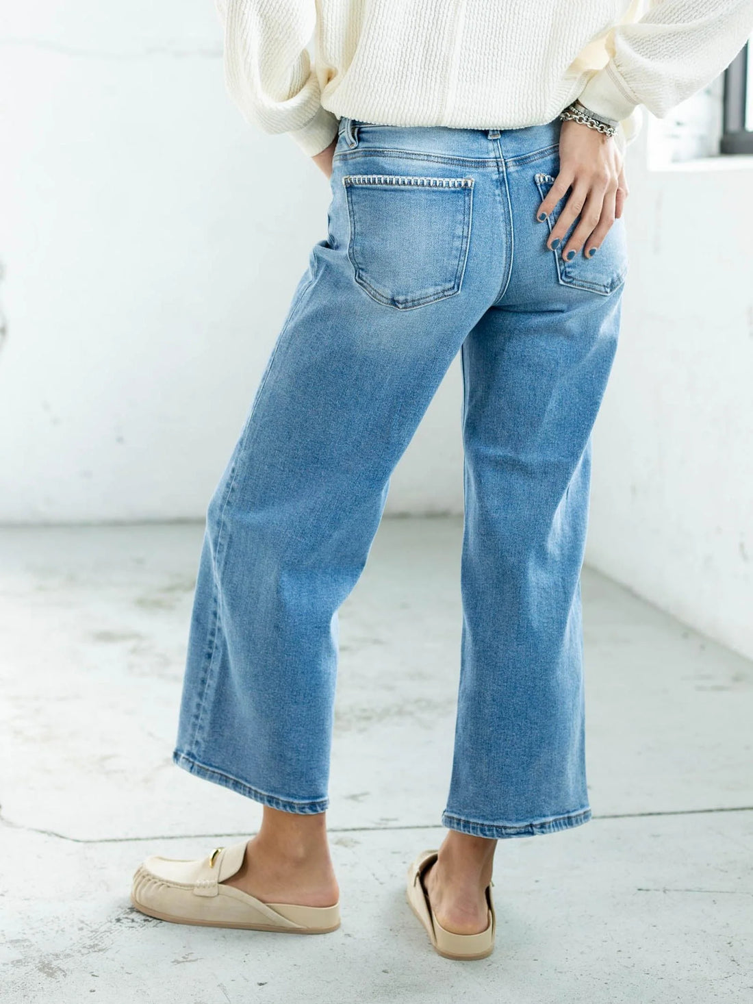 In Stiches Crop Jeans